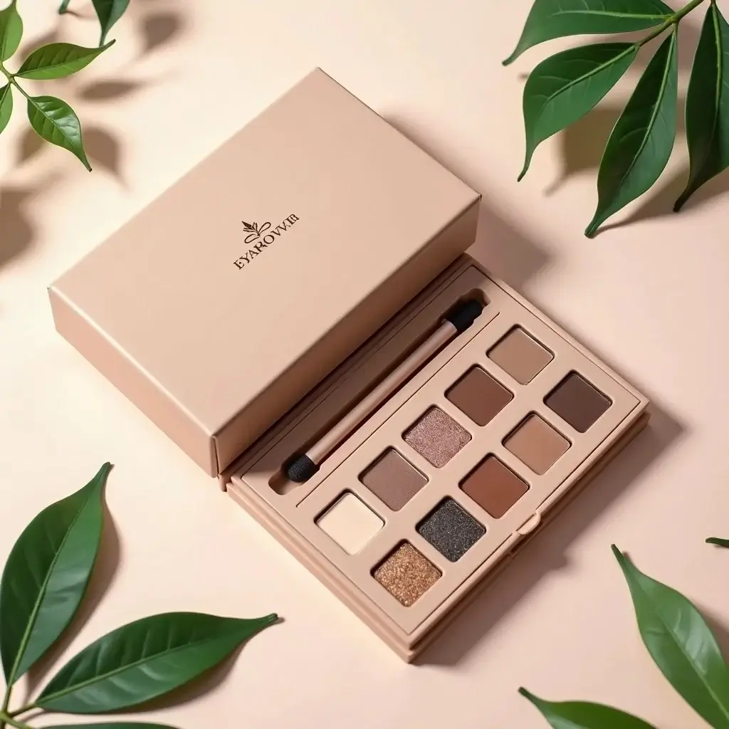 Stylish luxury eye shadow boxes perfect for presenting vibrant palettes.