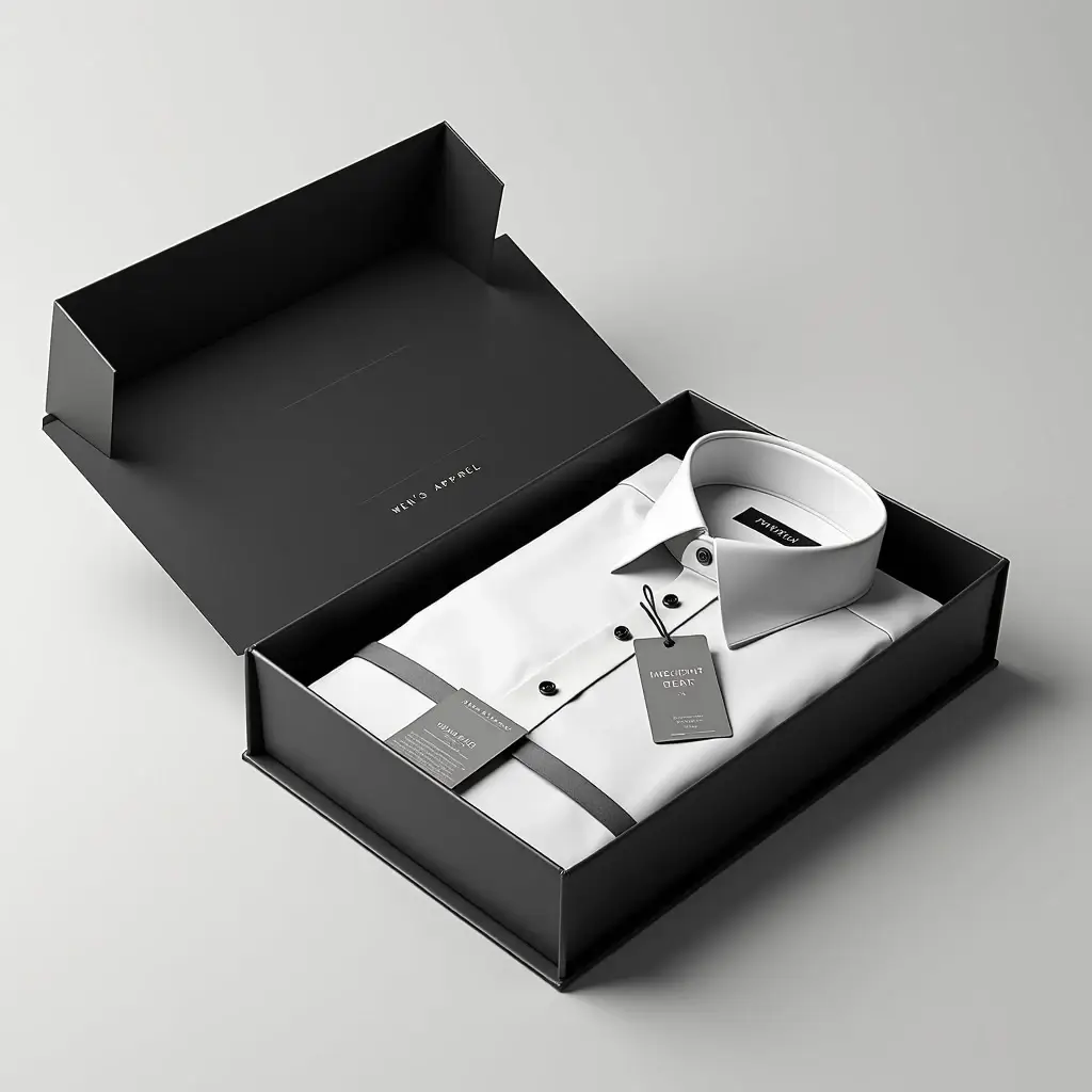 Sophisticated luxury shirt boxes perfect for premium apparel packaging